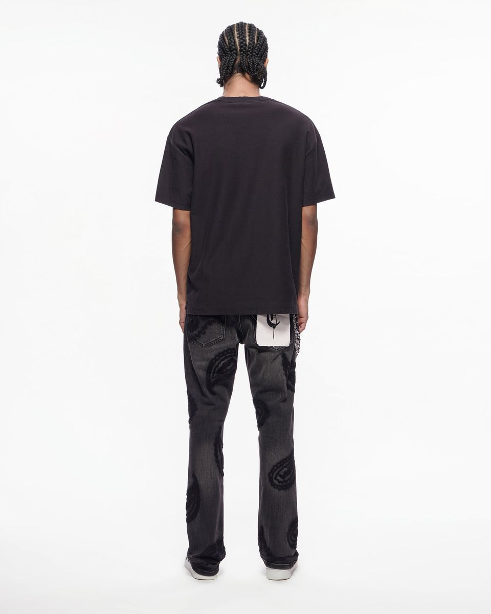 Trnchs Paisley Denim Pants - Flare Fit