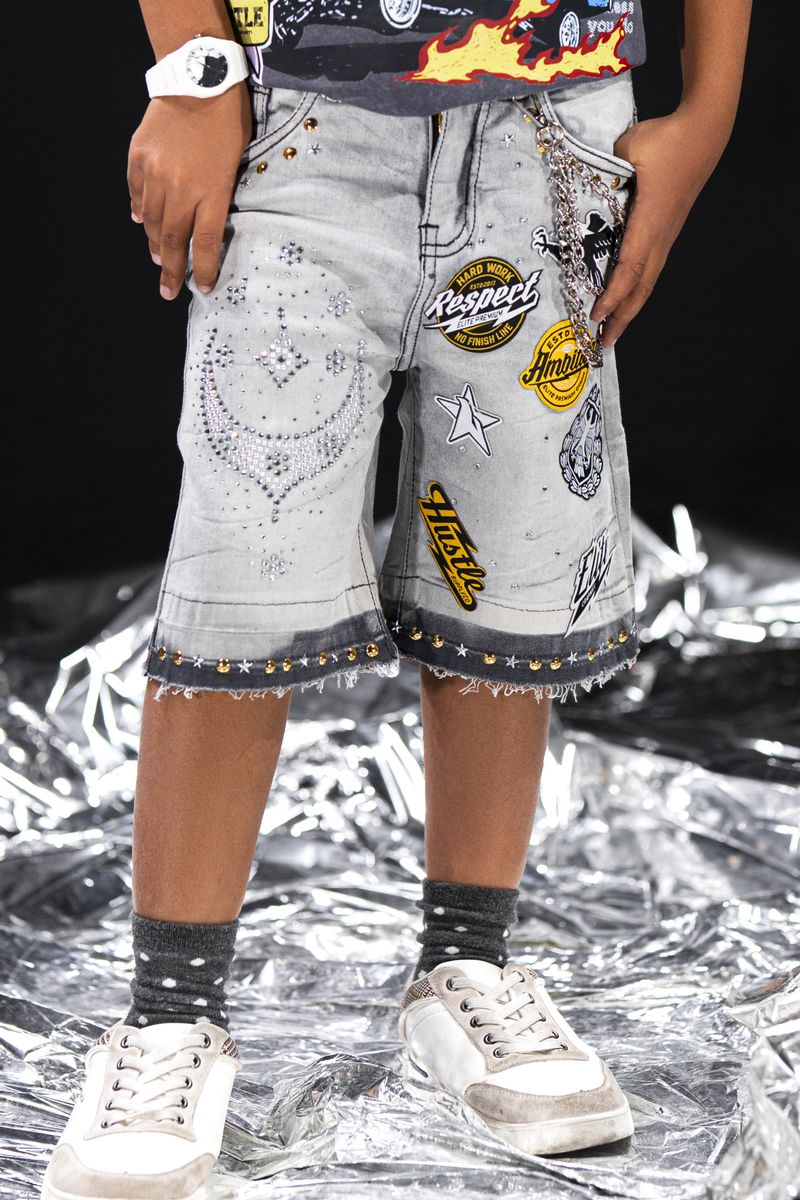 Elite Night Sky Shorts - Light Wash