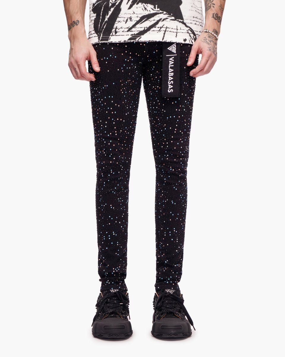 Valabasas Stagger Skinny Jeans - Patterned