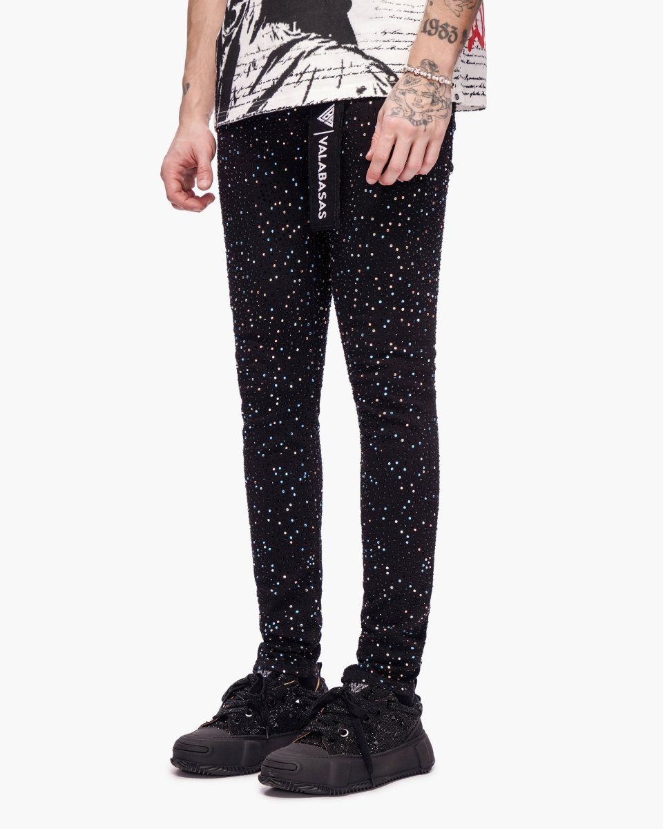 Valabasas Stagger Skinny Jeans - Patterned