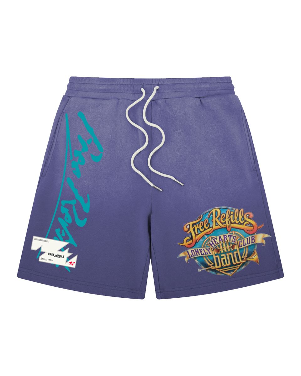 Free Refills Lonely Hearts Fleece Flared Shorts