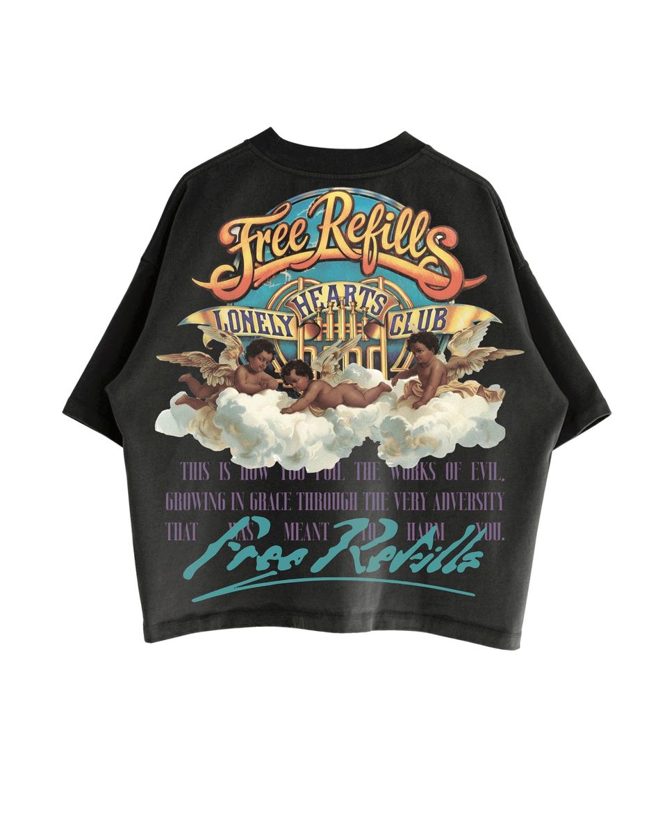 Free Refills Lonely Hearts Tee – Black