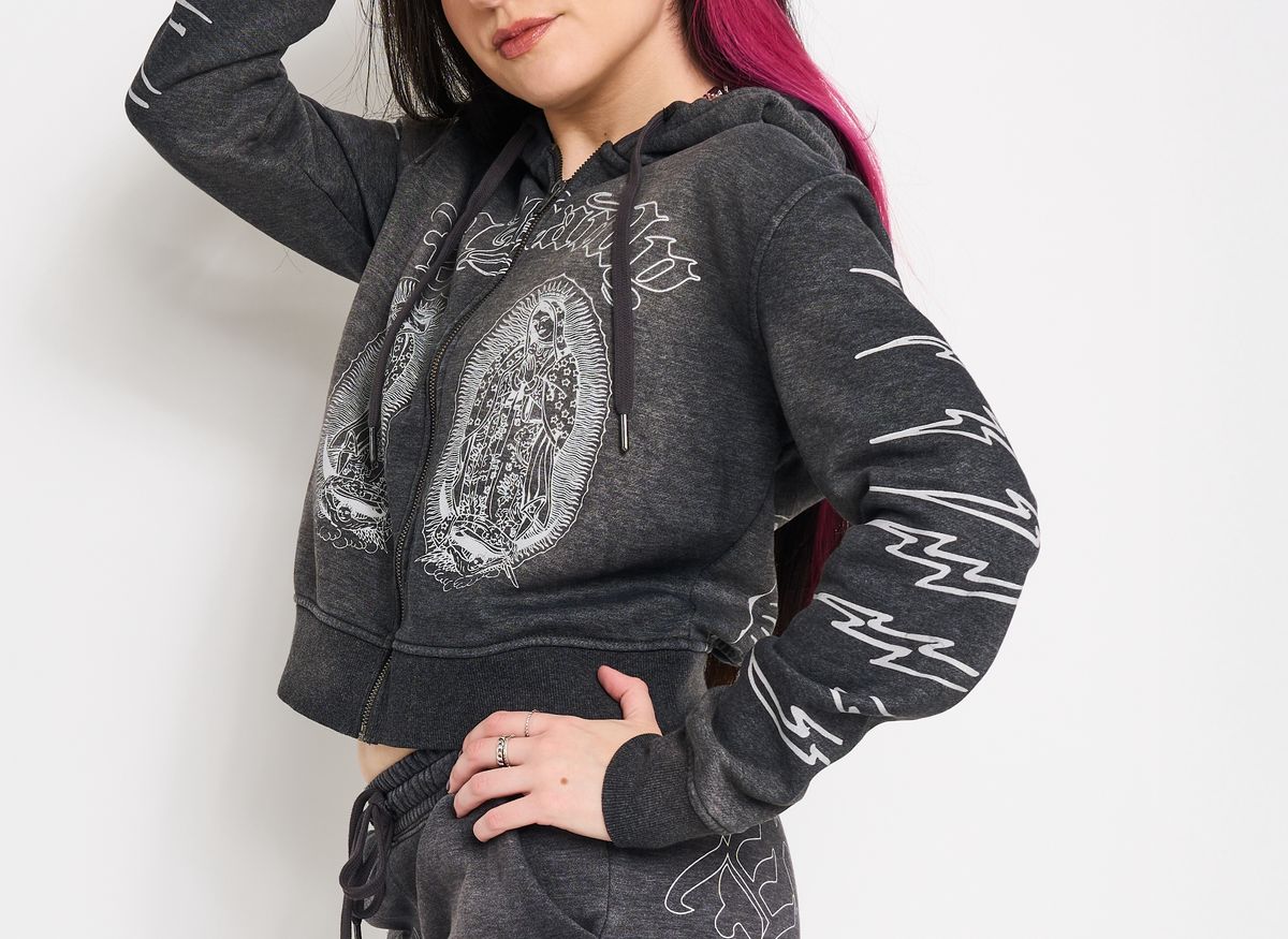Ed Hardy Mary Hoodie - Graphic Zip-Up