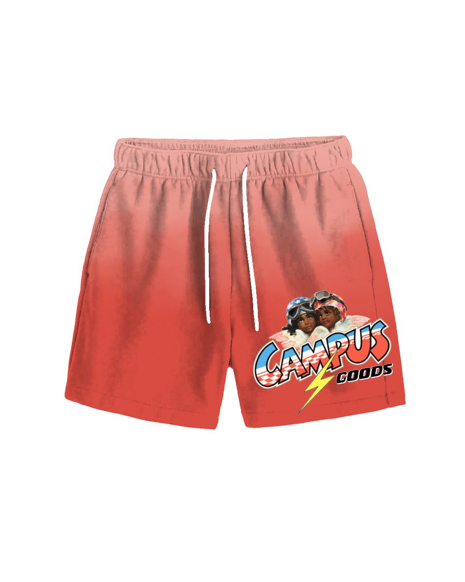 Campus Retro Graphic Shorts - Terry Fadered