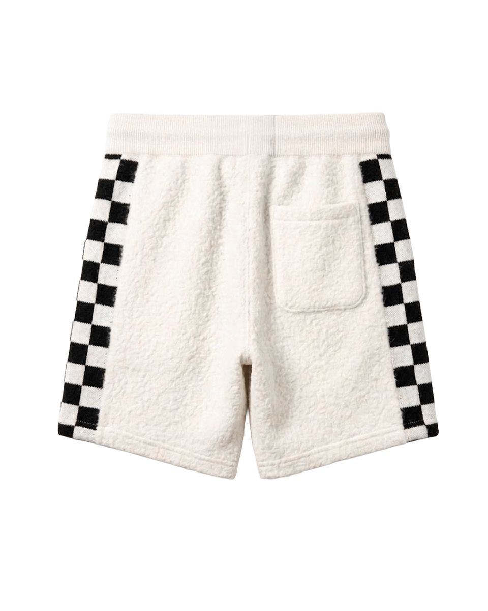 Campus - Checkered Jacquard Short Cream