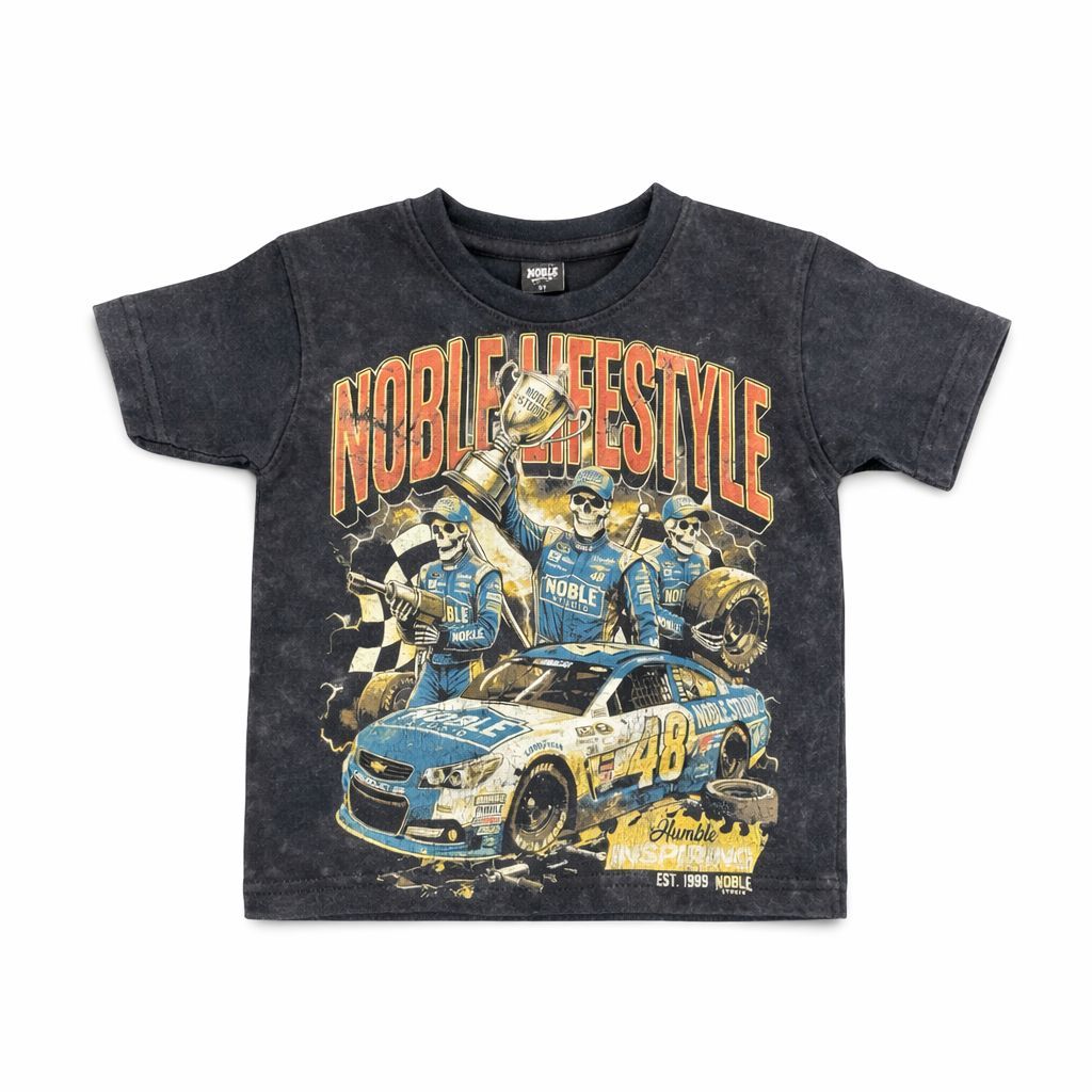 Lifestyle Race Premium Kids Tee – Vintage Black