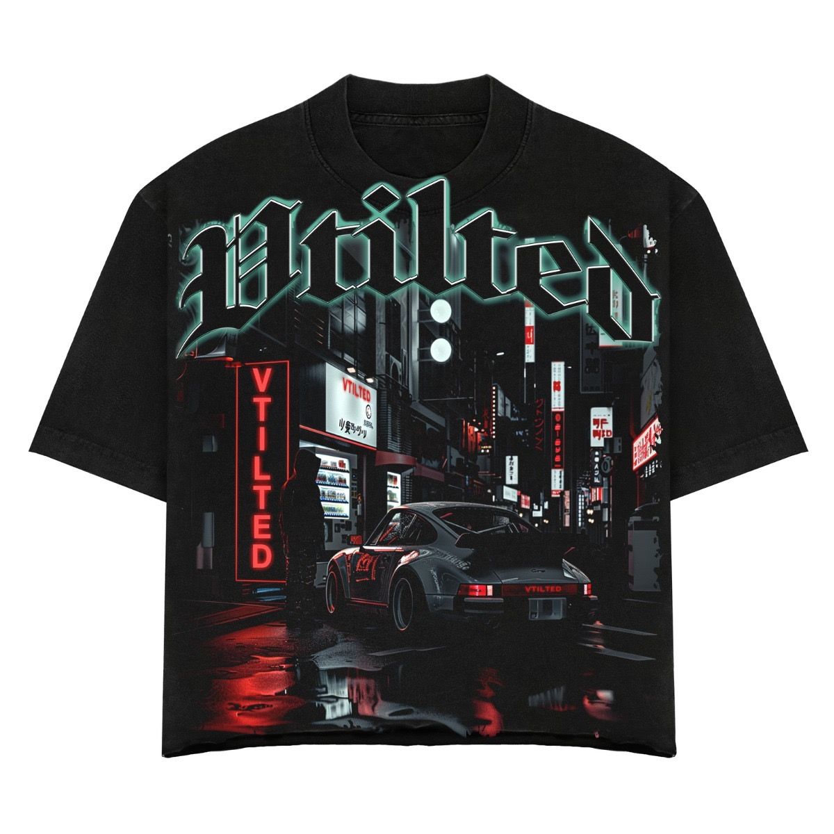 Vtilted “Chinatown” Tee – Black