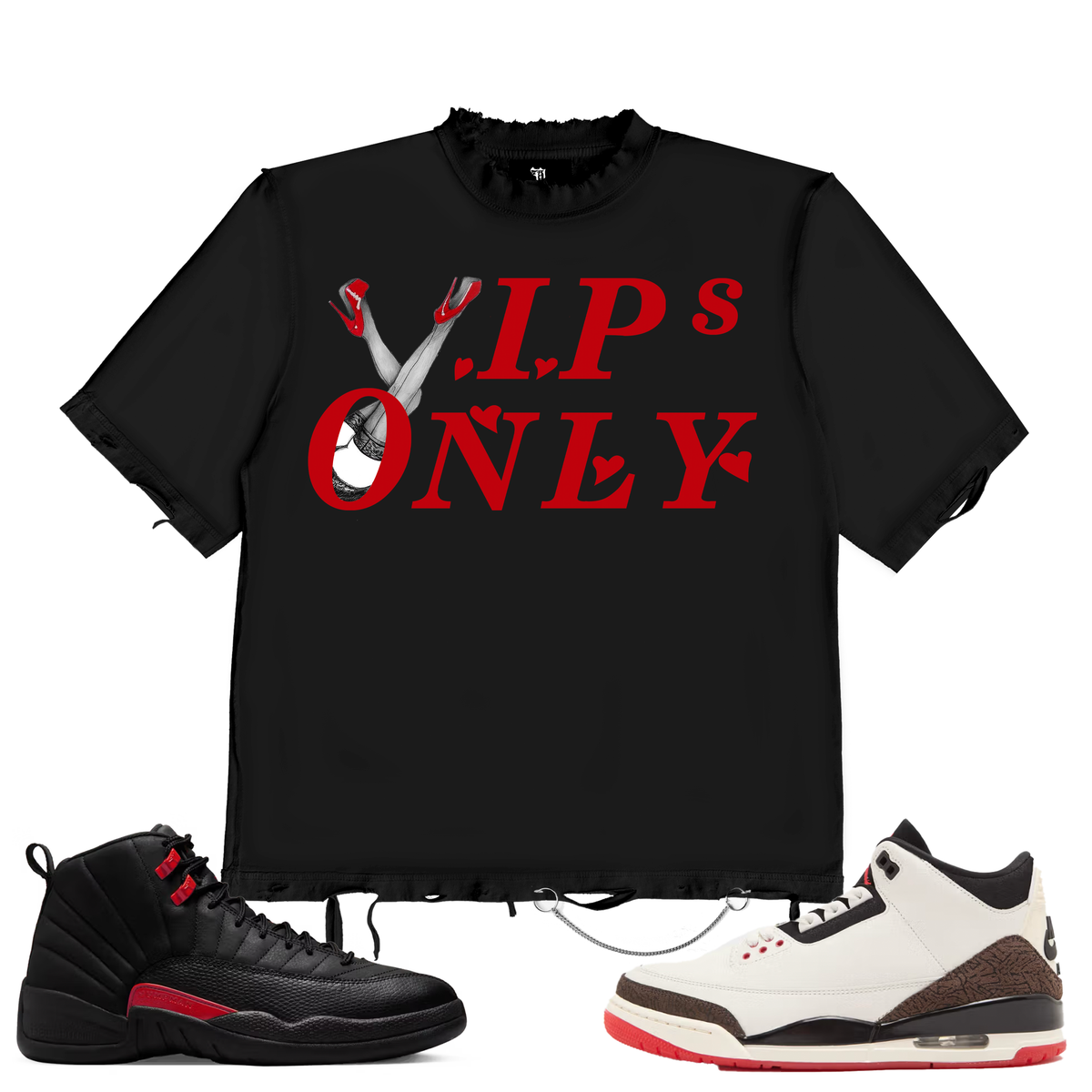 November Reine V.I.P's Tee - Hand Shredded