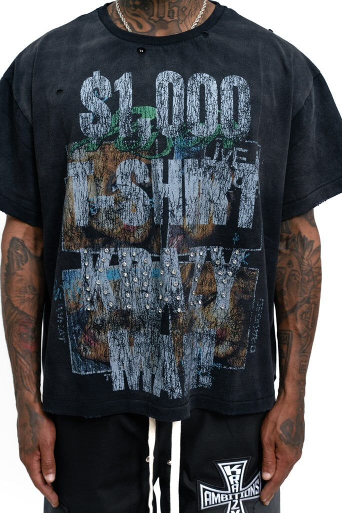 Krazy Ambition Distressed Tee - Raw Hem