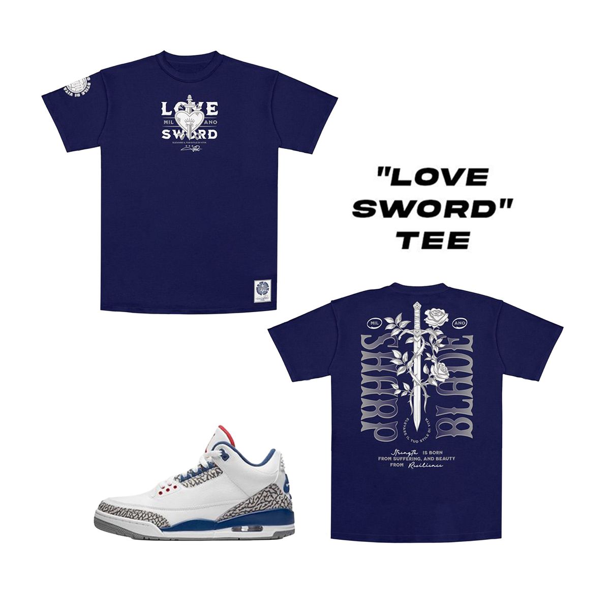 Love Sword Crew Neck T-shirt