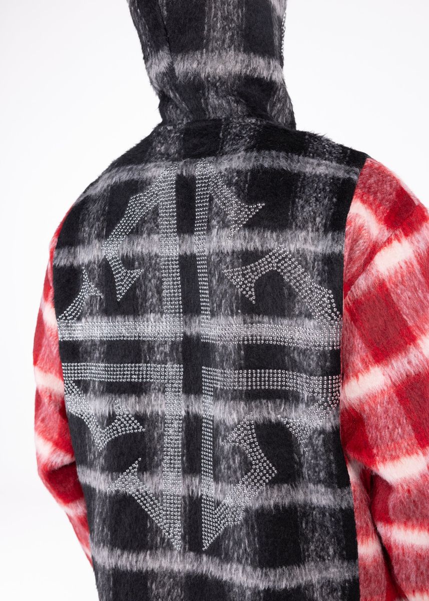Blood Red Skeleton Half Zip