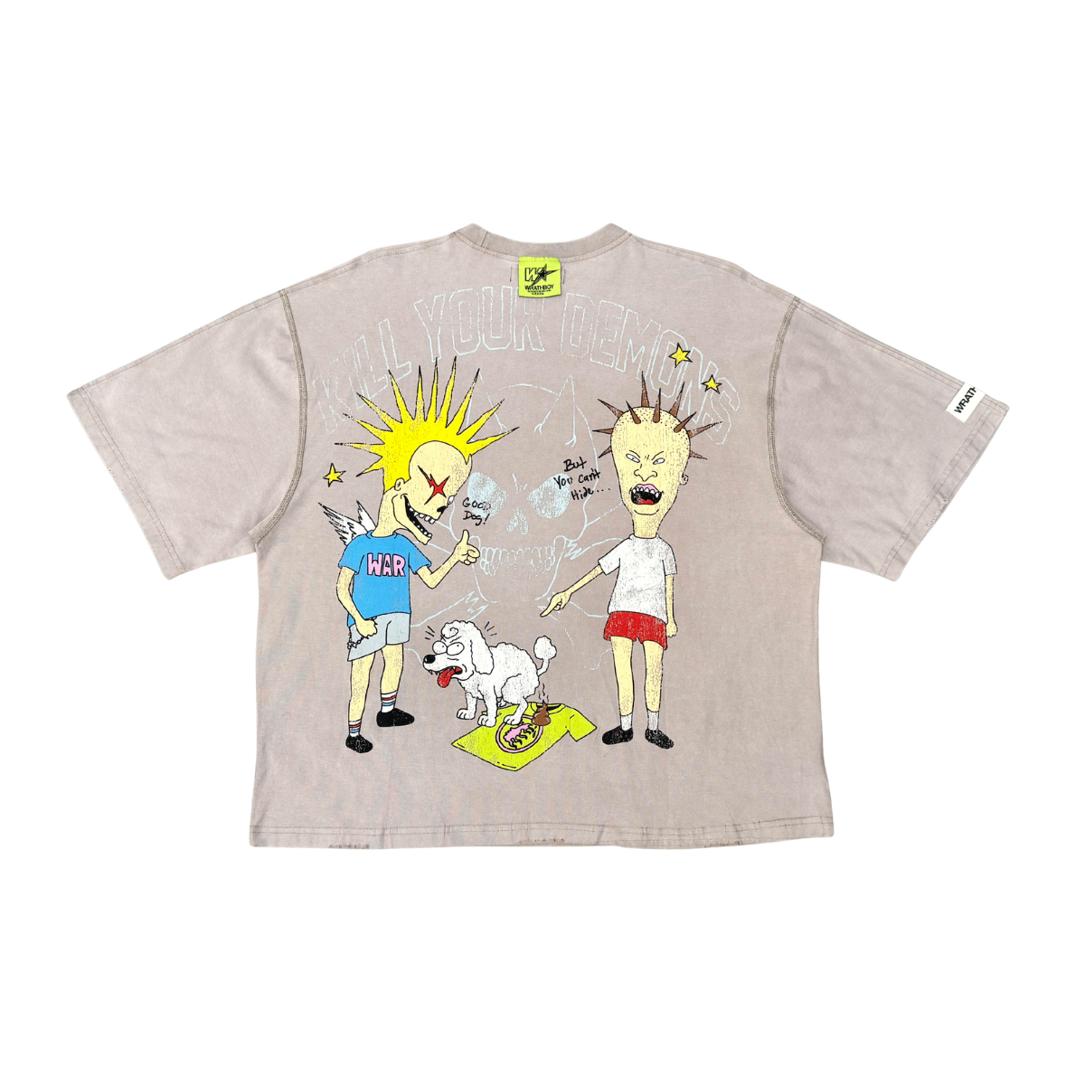 Wrathboy Punk Tee - Graphic Ltbrown