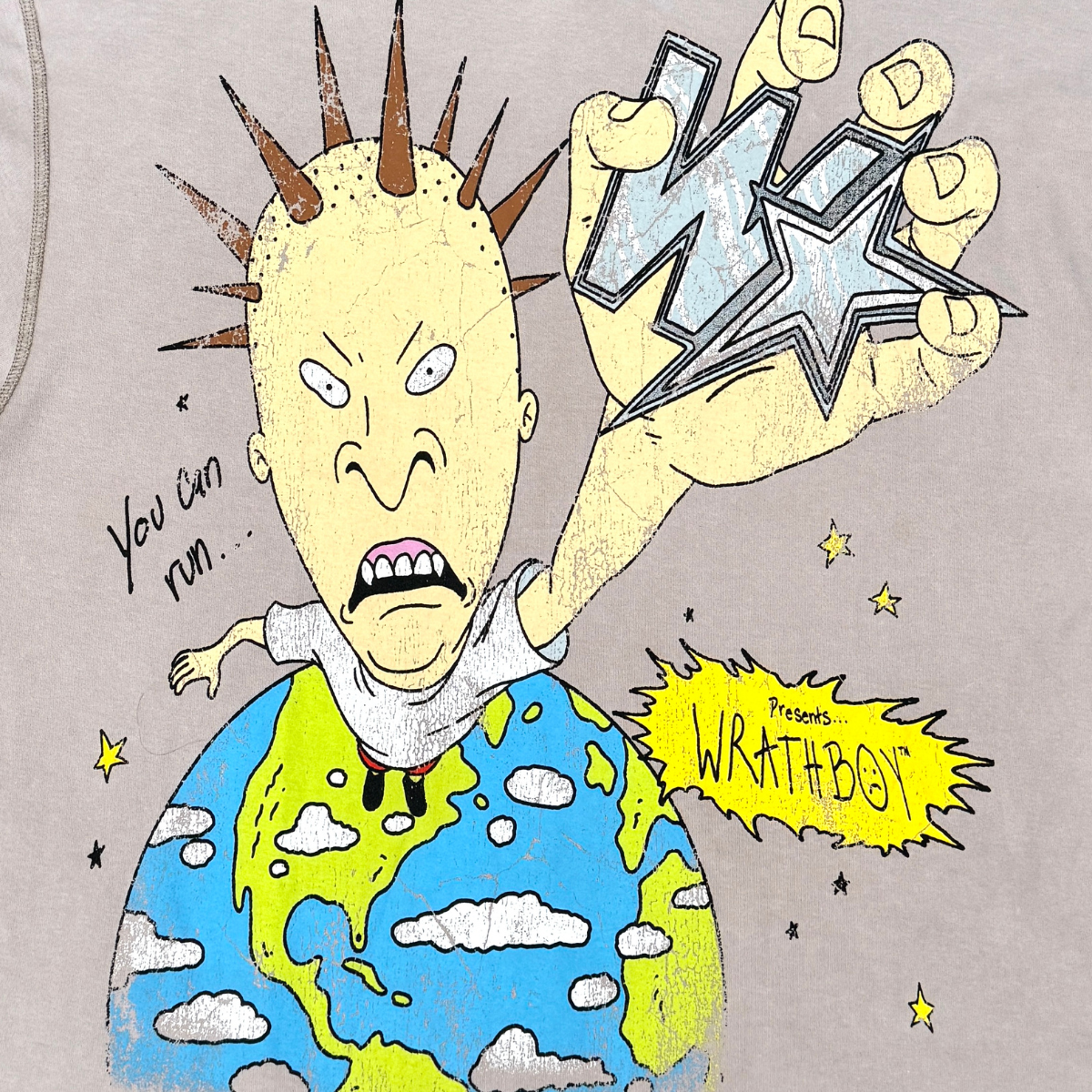Wrathboy Punk Tee - Graphic Ltbrown