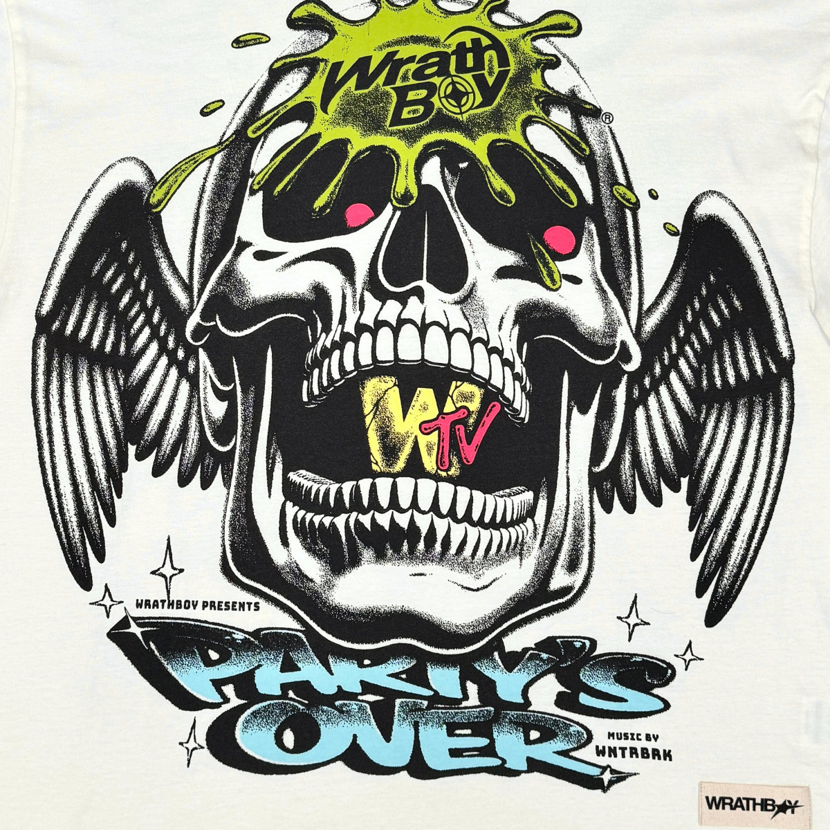 Wrathboy Skull T-Shirt - Graphic Offwht