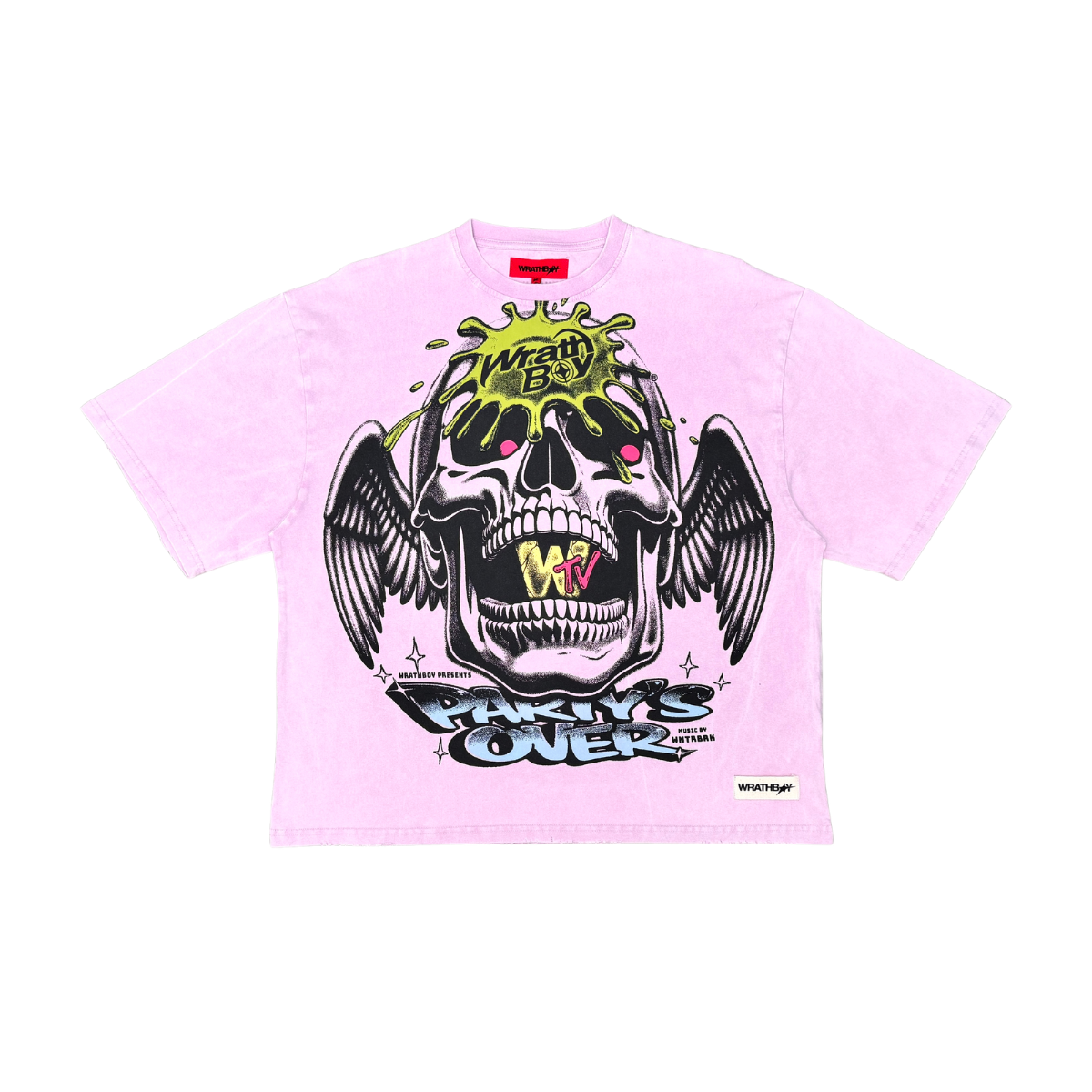 Wrathboy Skull T-Shirt - Graphic Pink