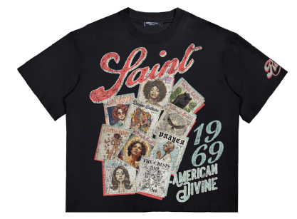 Roku Studio Holy Power Relaxed Loose Fit Graphic T-Shirt – Black