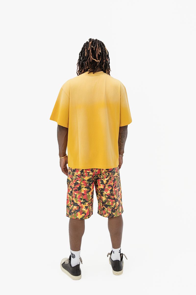 Tru3stori Self-Defined Rhinestone Graphic Tee – Yellow & Blue Embellished Streetwear T-Shirt