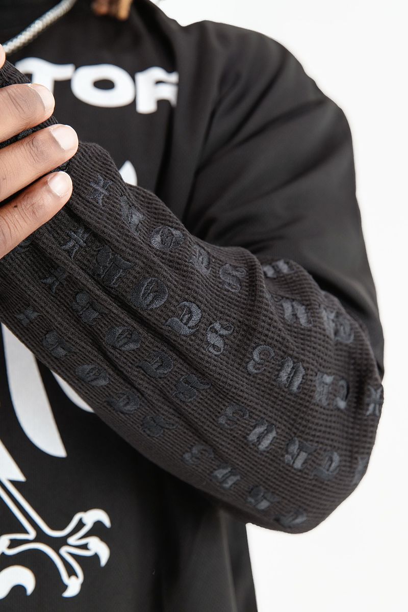 Tru3stori Thermal Long Sleeve Shirt with Embroidered Sleeve Logos