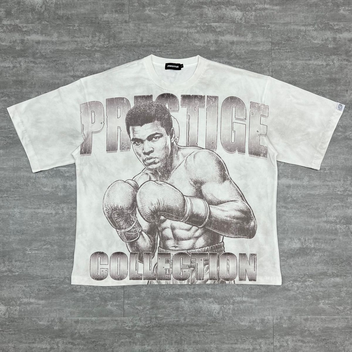 Prestige Denim Boxer Tee - Graphic White