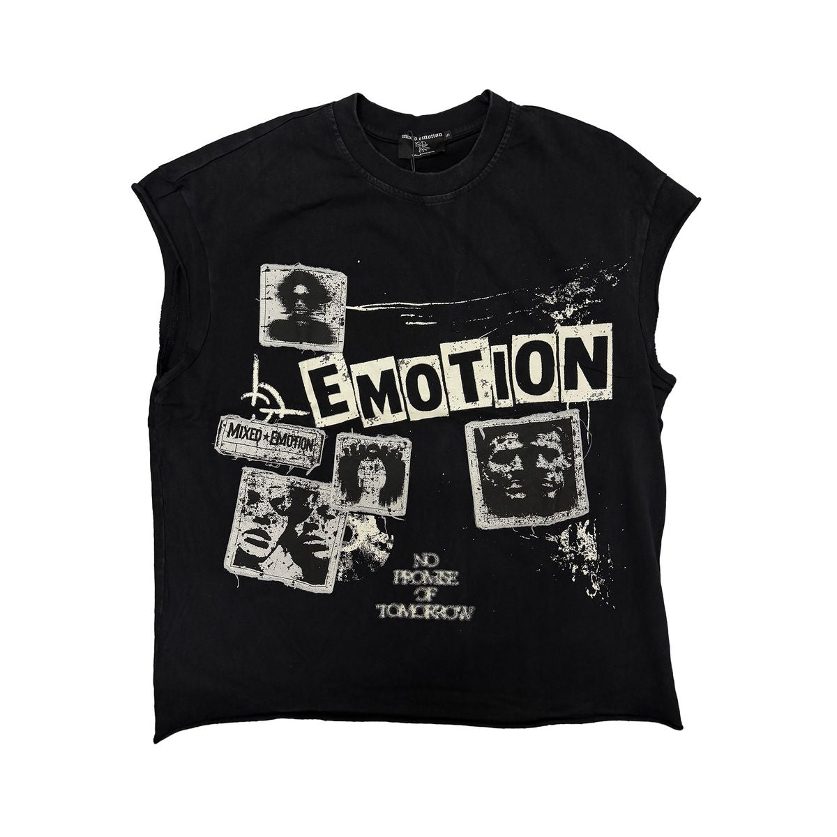 Mixed Emotion Newspaper Tee - Sleeveless