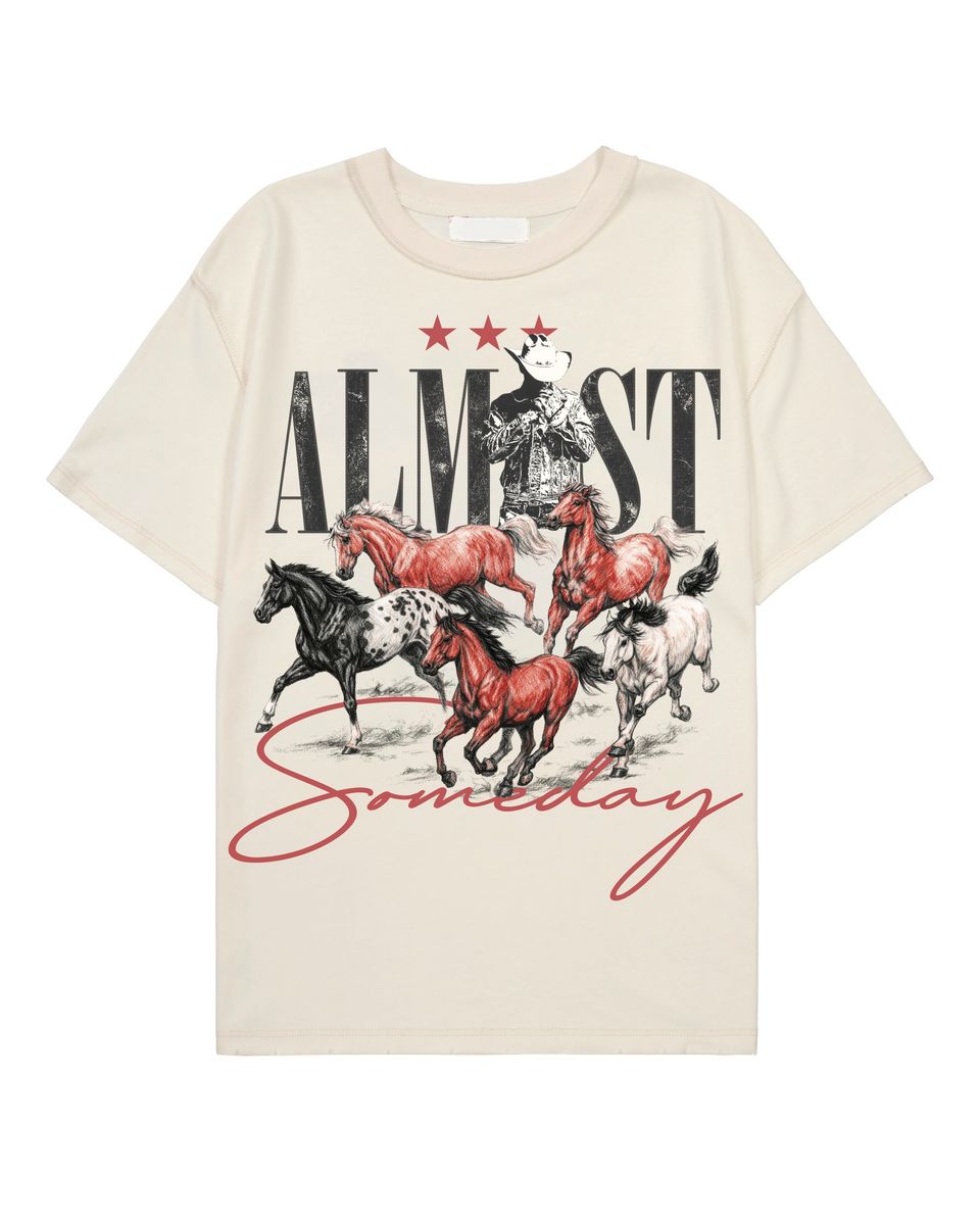 Almost Someday Smoke Graphic Tee – Cream