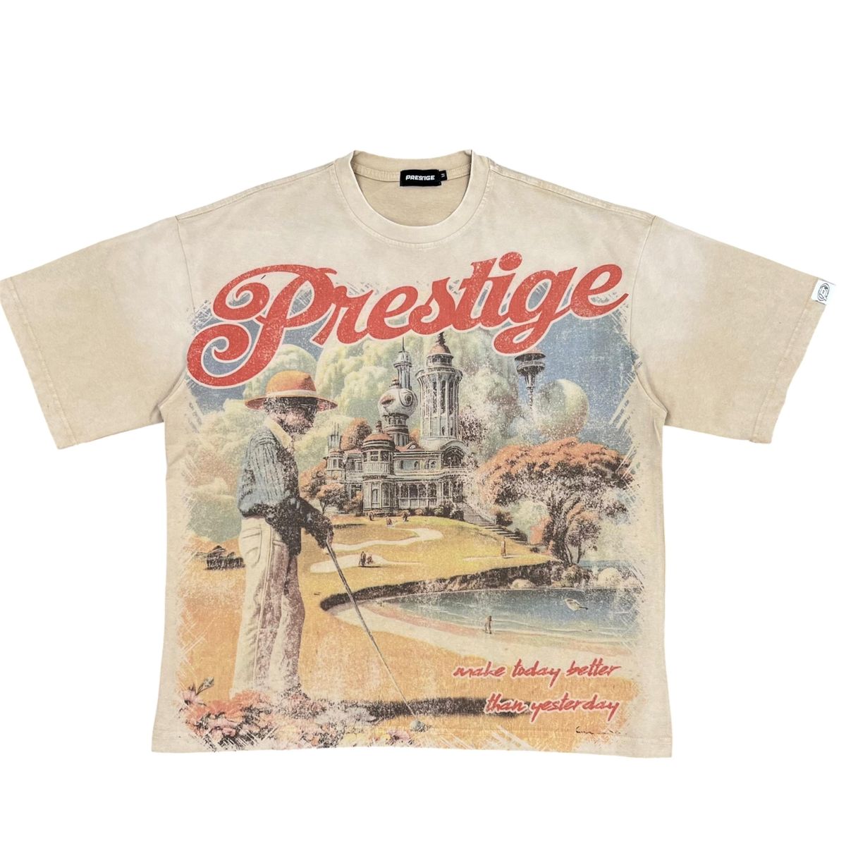 Prestige Denim Golfer Tee - Graphic Cream