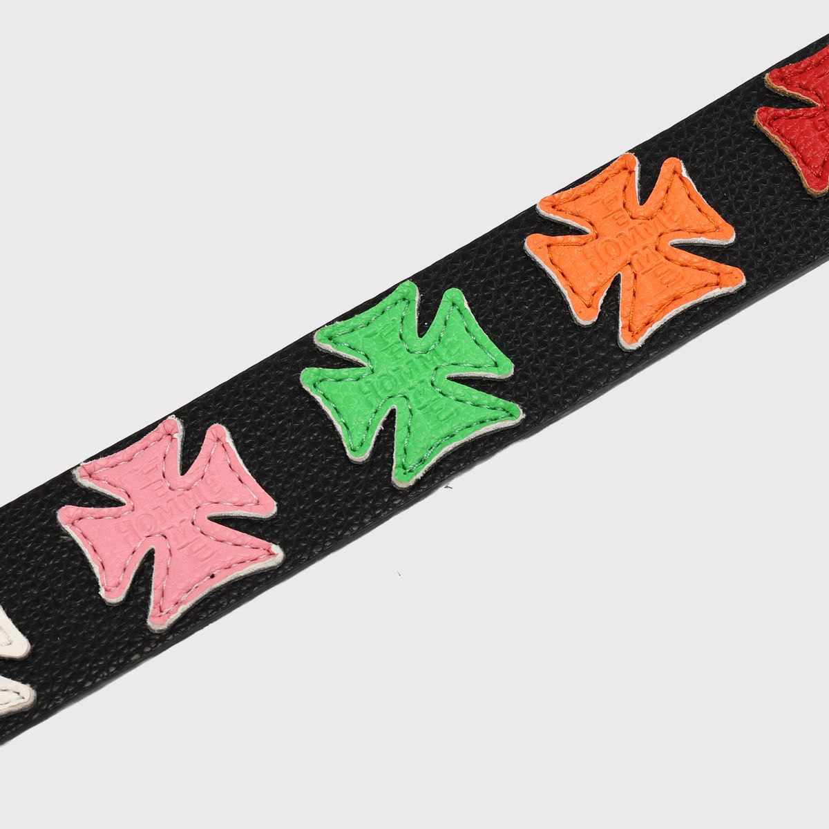 Iron Crest Patch Belt Black & Multi Color