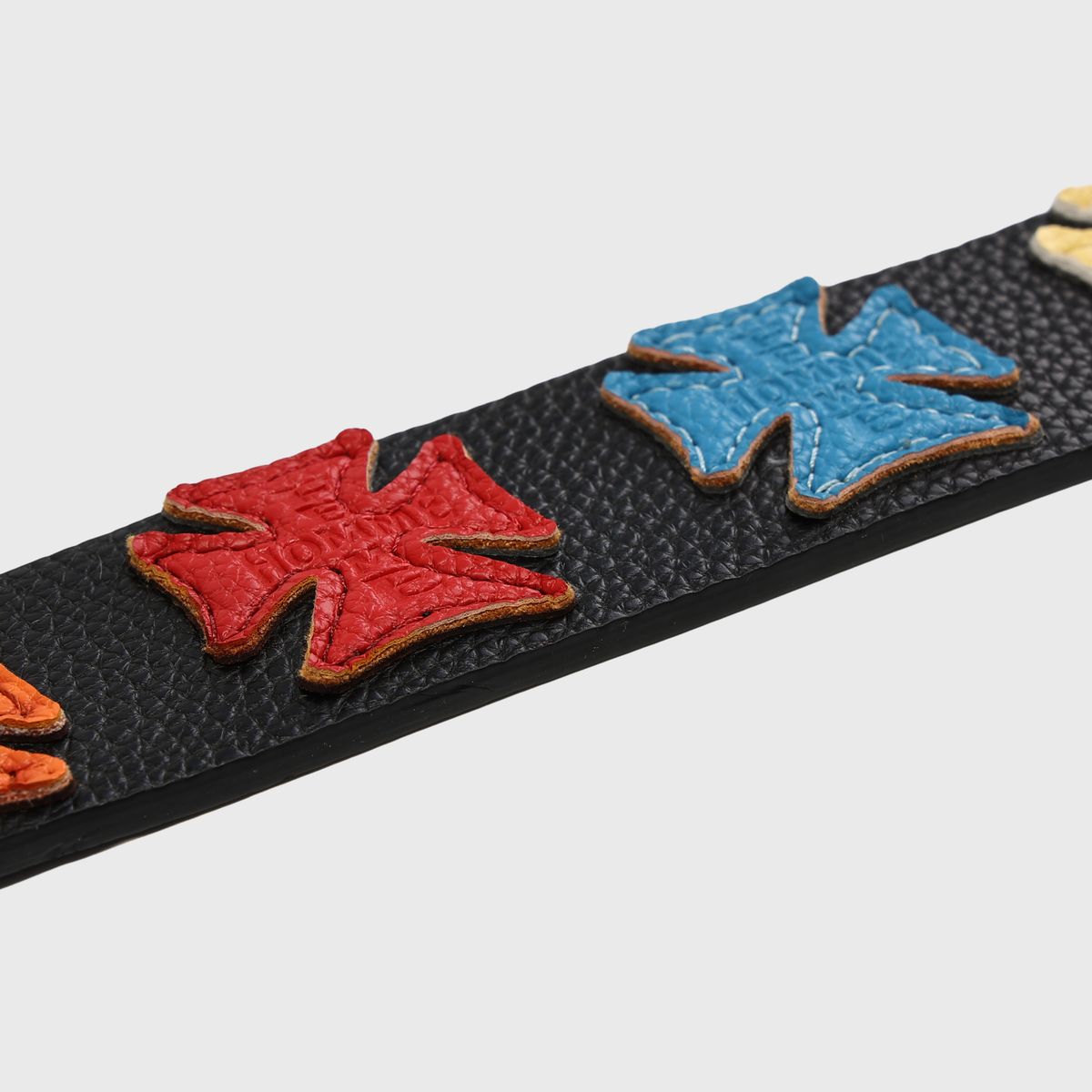Iron Crest Patch Belt Black & Multi Color