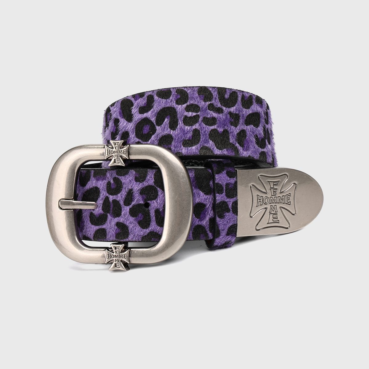 Iron Crest Purple Cheetah Belt