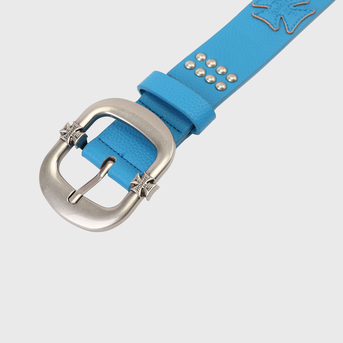 Homme+Femme Iron Crest Patch Belt – Carolina Blue
