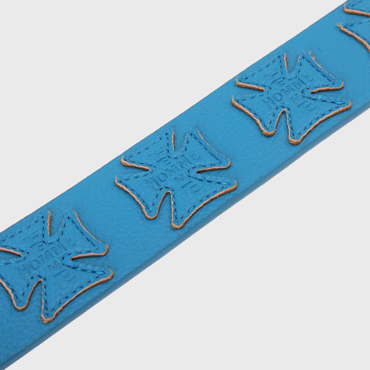 Homme+Femme Iron Crest Patch Belt – Carolina Blue
