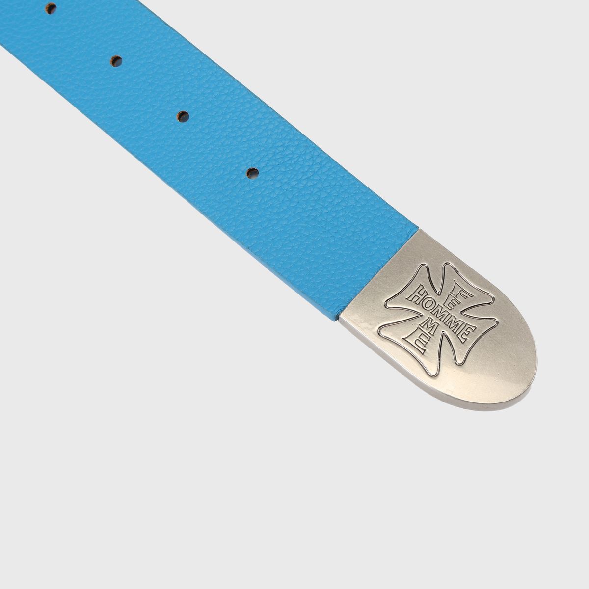 Homme+Femme Iron Crest Patch Belt – Carolina Blue