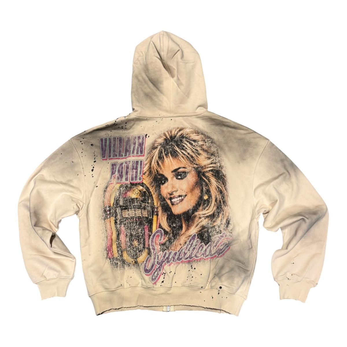 Syndicate Villan Zip-Up Beige Hoodie