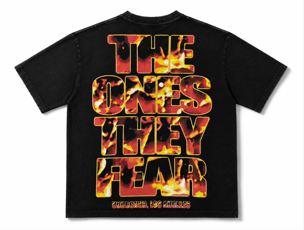 Under Ground Ghost Rider Tee - Oversized Black