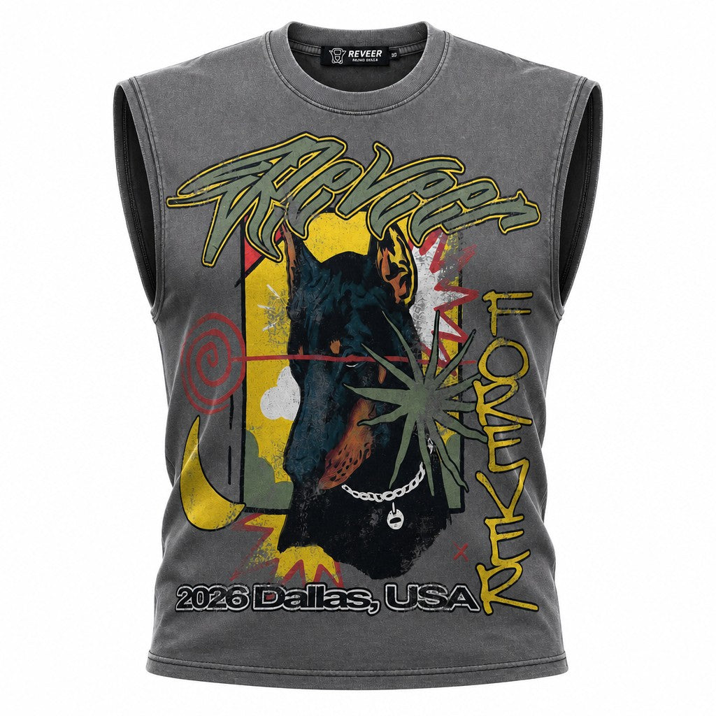 Reveer - DOBERMAN Cut-Off Graphic T-Shirt