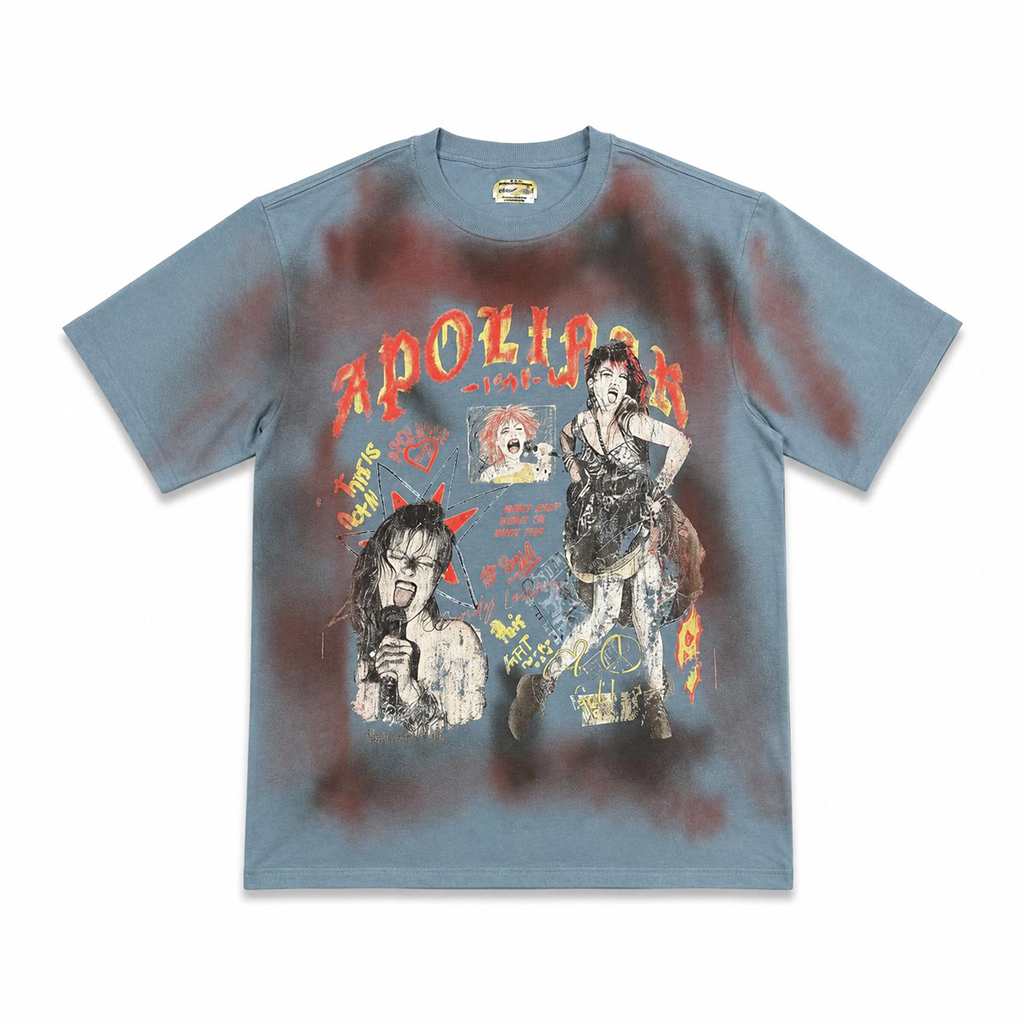 Apolinar Punk T-Shirt - Vintage Wash Ltblue