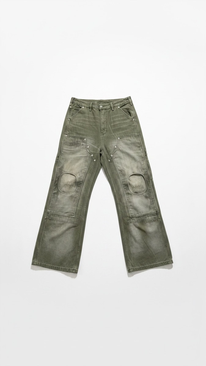 PROFIT MINDED Olive Green Carpenter Pants