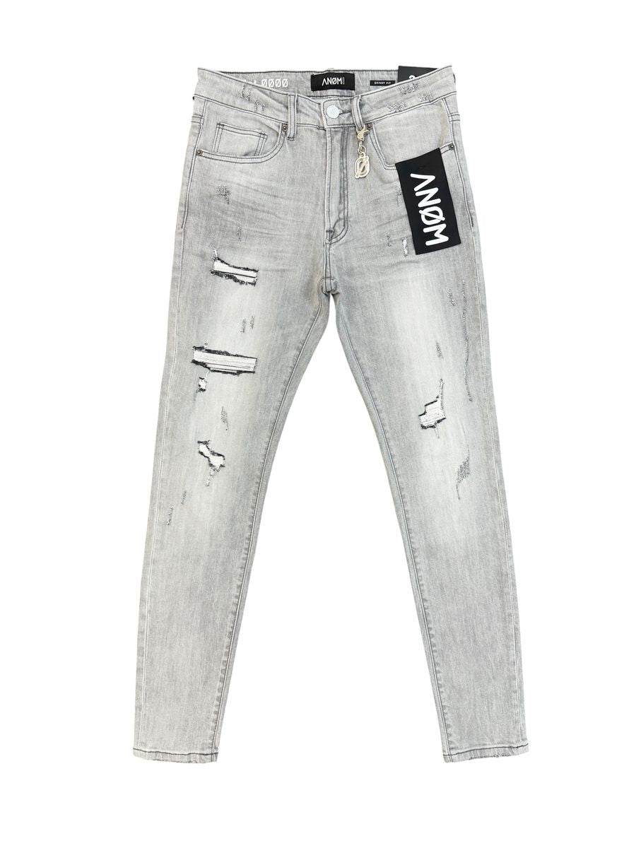 ANOM DENIM Blizzard Skinny Jeans – Snow Gray