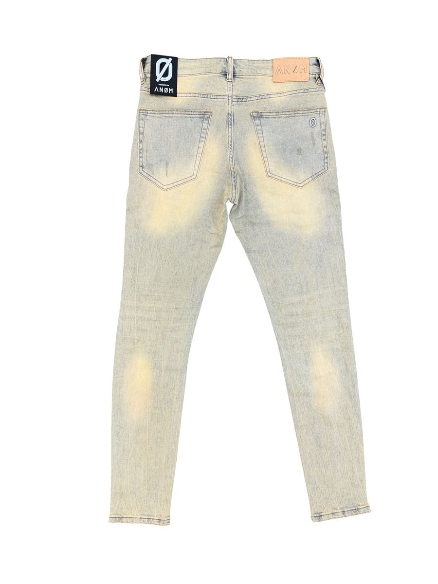 ANOM DENIM Palms Skinny Jeans – Light Vintage Blue
