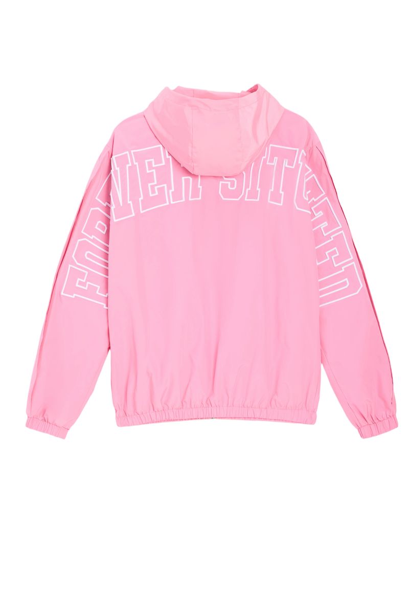 Forever Situate Nylon Track Jacket – Pink