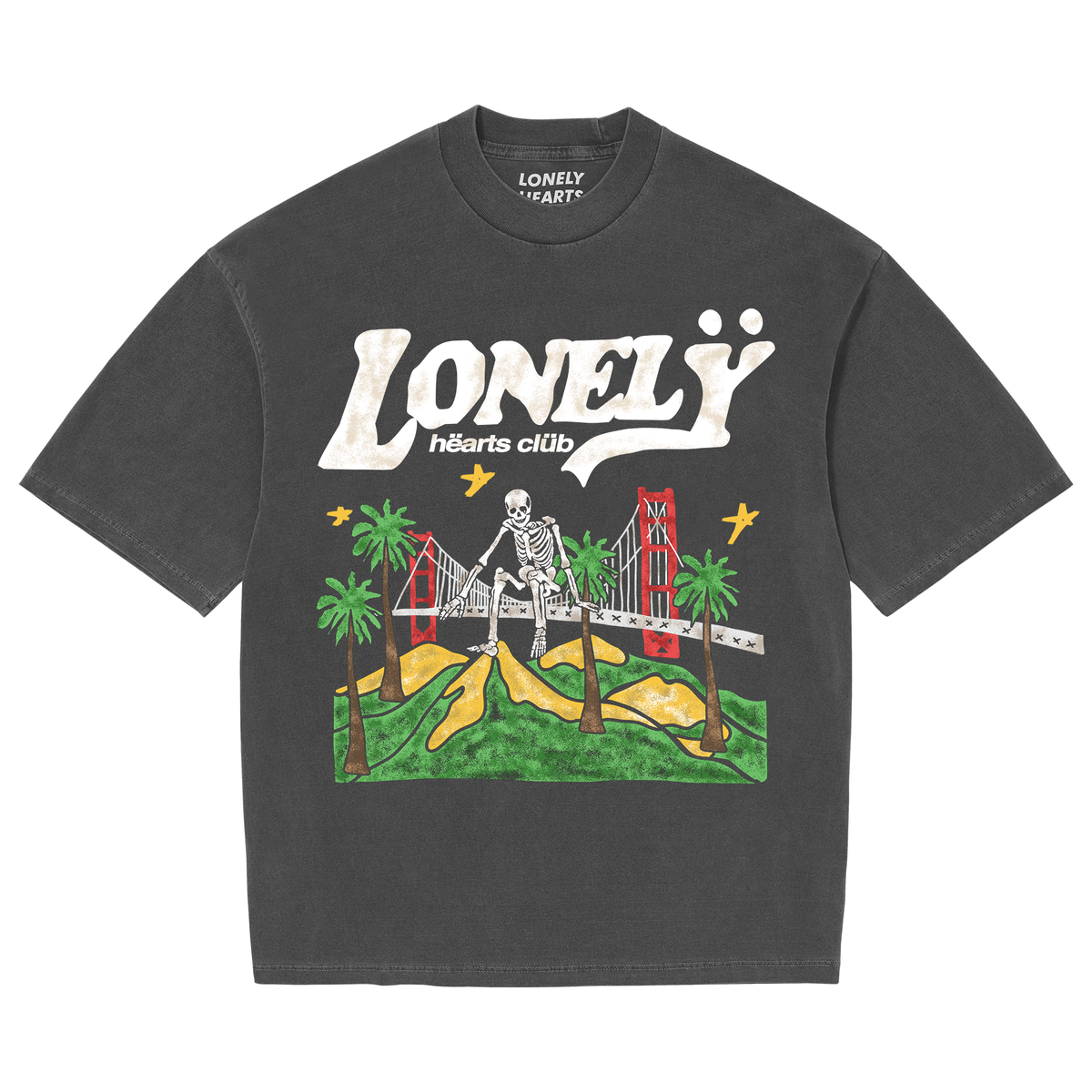 Lonely Heart Club Shoot for the Stars Graphic Heavyweight T-Shirt – Charcoal