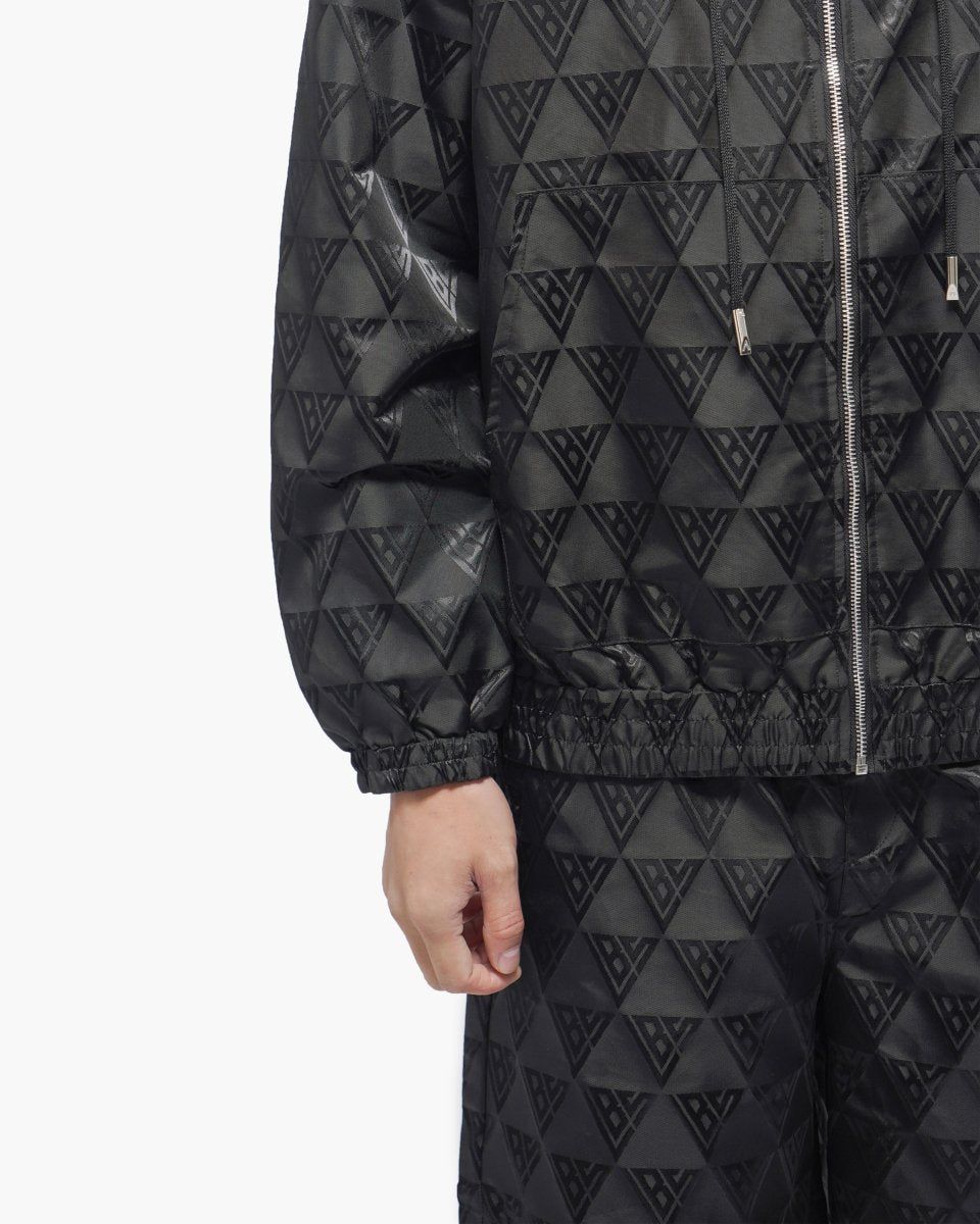 Monogram 2.0 Black Windbreaker Jacket