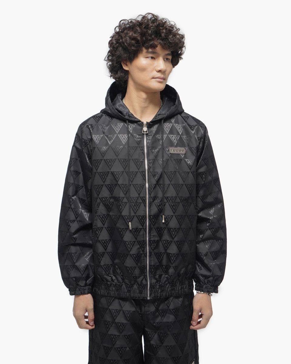 Monogram 2.0 Black Windbreaker Jacket