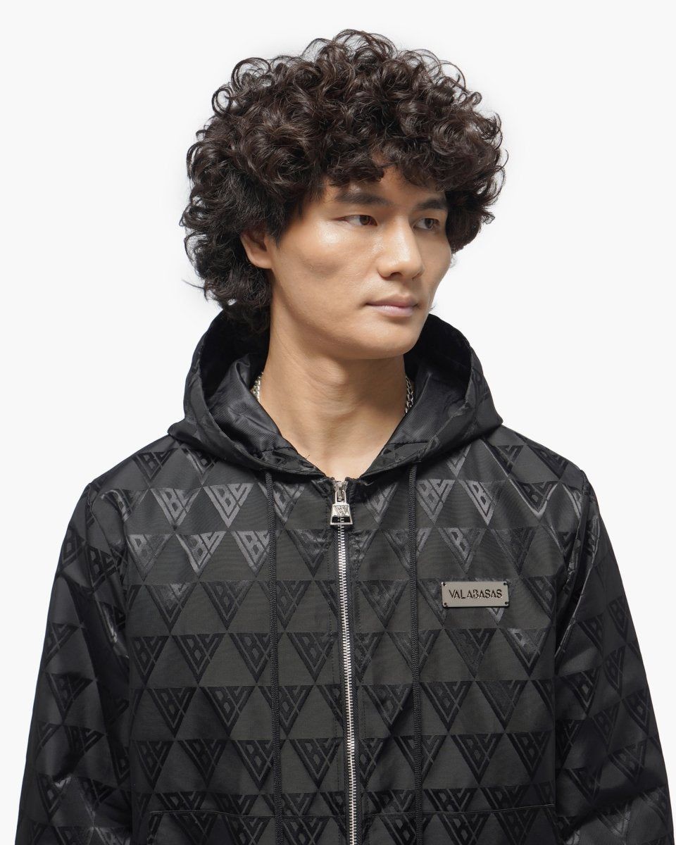 Monogram 2.0 Black Windbreaker Jacket