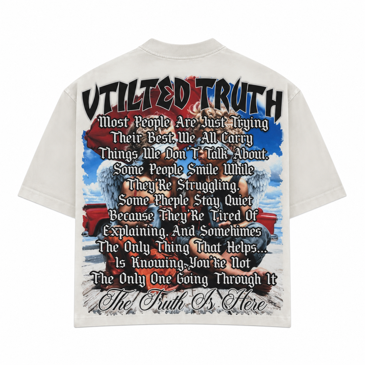VTILTED “TRUTH” Graphic Tee – Off-White