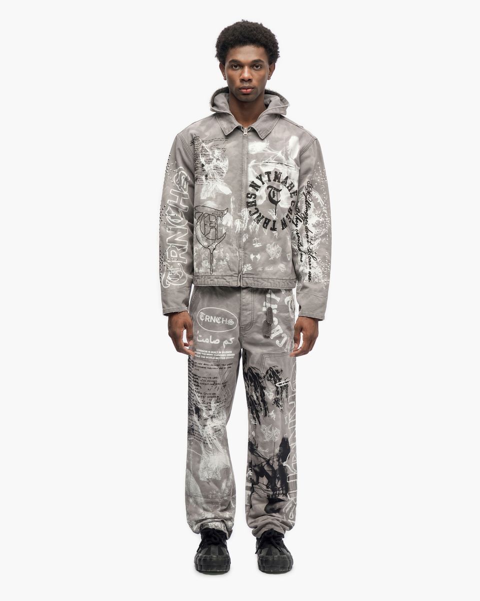 Shadow Rebellion Vintage Light Grey Hoodie
