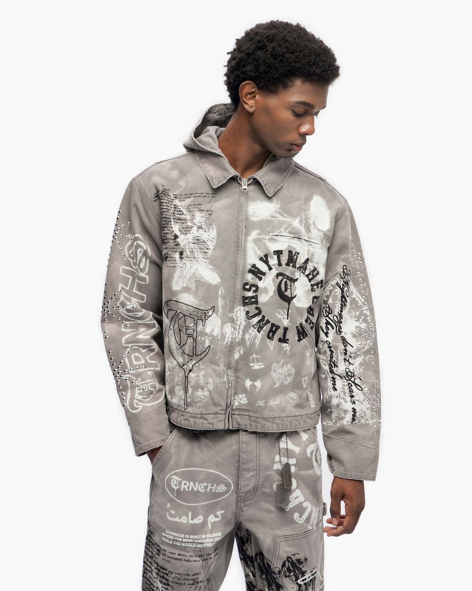 Shadow Rebellion Vintage Light Grey Hoodie