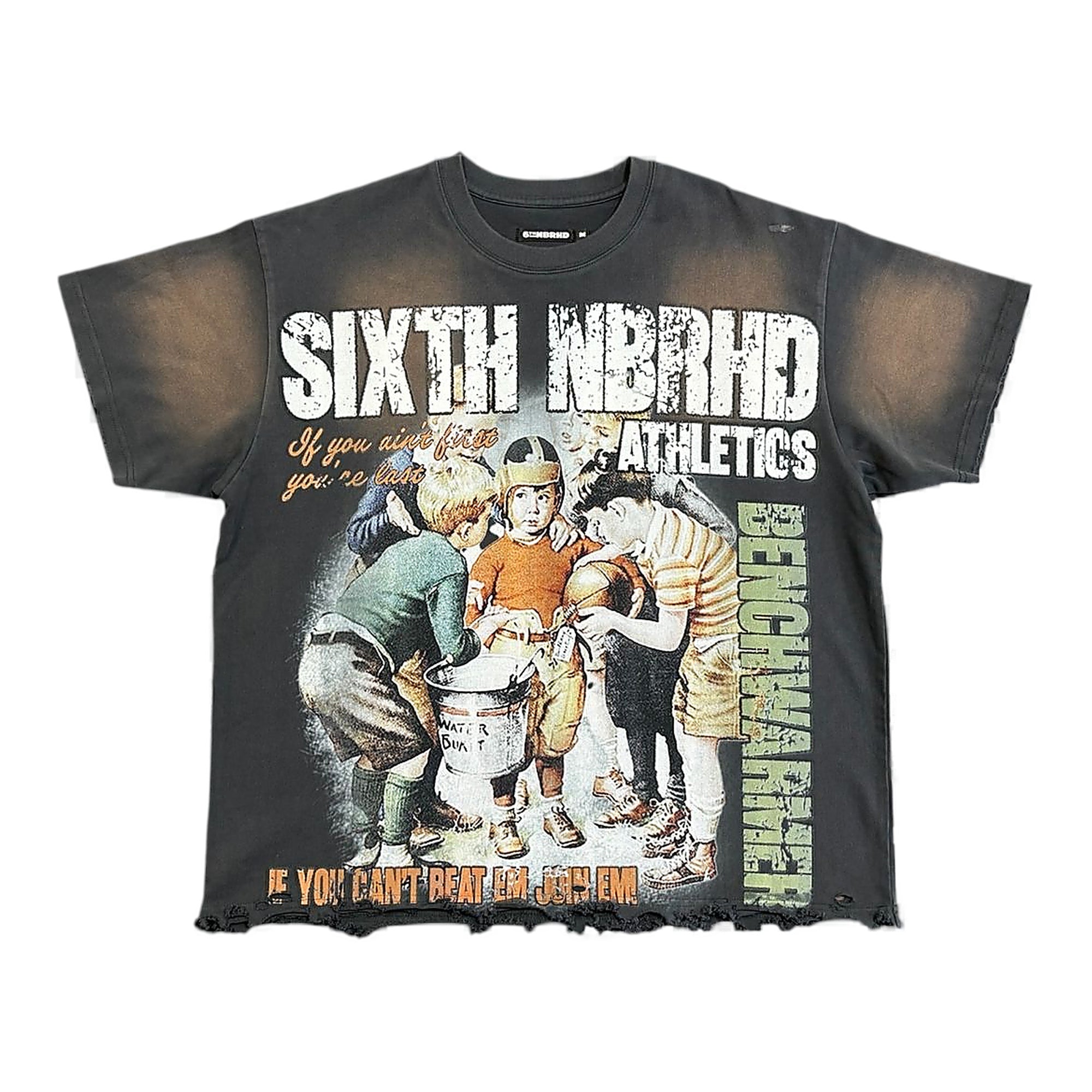 6th Nbrhd Benchwarmer T-Shirt - Raw Hem