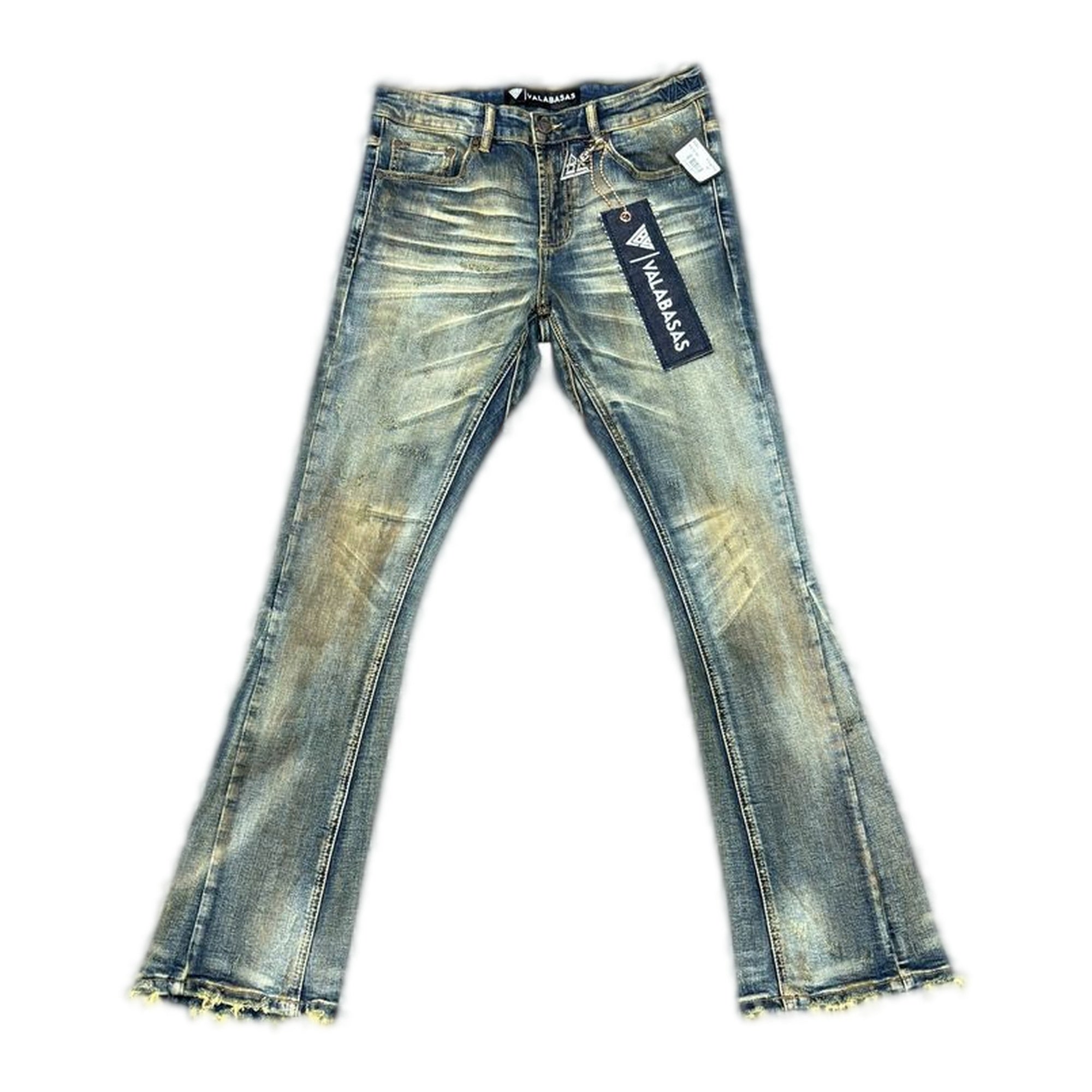 Valabasas Distressed Stacked Jeans