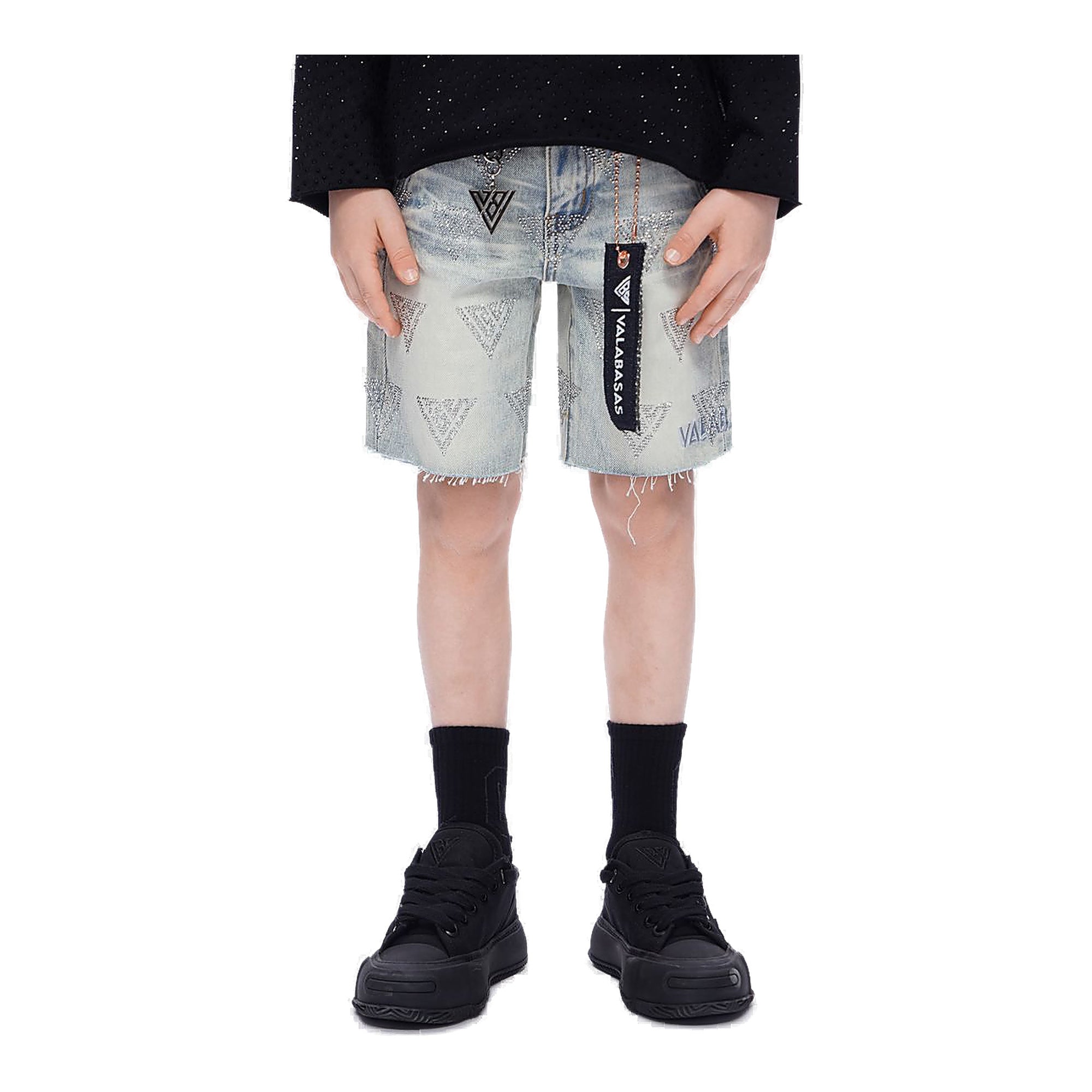 Valabasas Logo Youth Shorts - Raw Hem